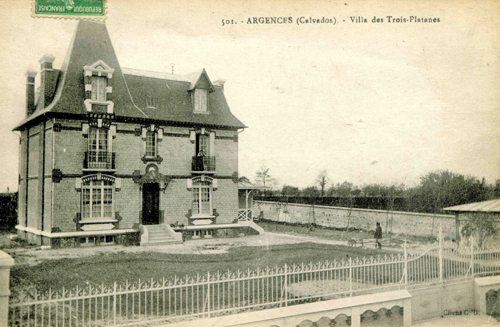 La maison du docteur Derrien, à Argences, siège de la Gestapo. (Coll.  P. Lesage)