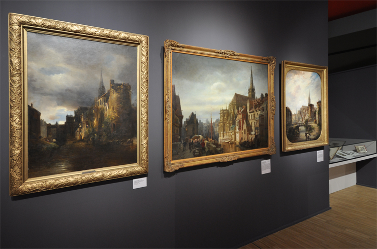 Saint-Pierre ou le goût du pittoresque. L'exposition « Caen en images - La ville vue par les artistes du XIXe siècle à la Reconstruction » au musée de Normandie à Caen (Photo Rodolphe Corbin © Patrimoine Normand).