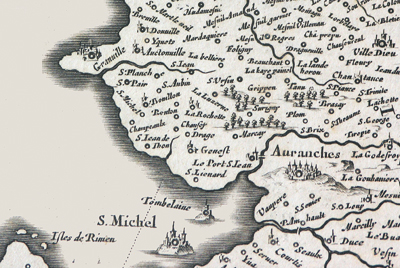 Carte de la baie du Mont-Saint-Michel. (Coll.?médiathèque de Granville)