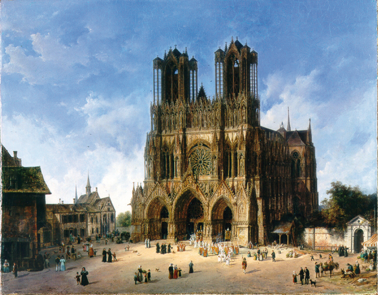 Domenico Quaglio, La cathédrale de Reims, 1833 Huile sur toile, Museum der Bildenden Künste, Leipzig, Allemagne (© bpk | Museum der bildenden Künste, Leipzig | Ursula Gerstenberger).