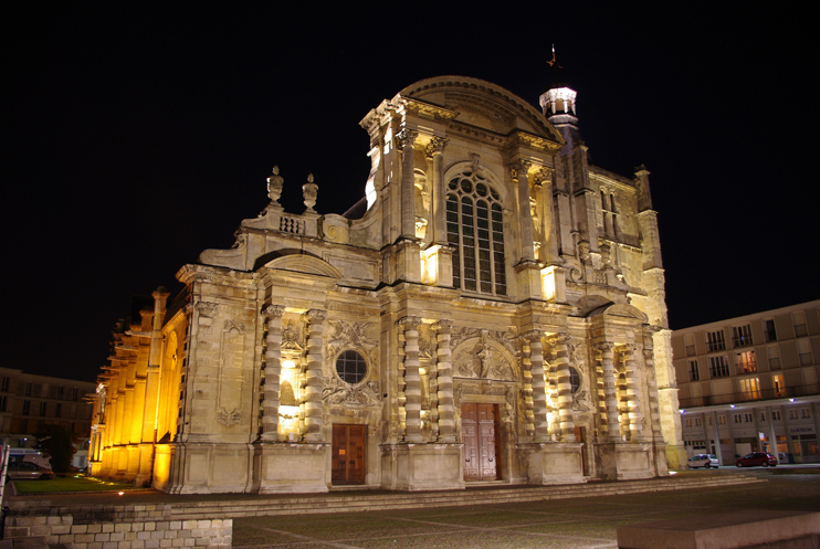 La façade de la cathédrale Notre-Dame du Havre, mélange de styles Renaissance et baroque. ( Stéphane William Gondoin)