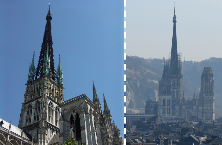 La flèche de la cathédrale de Rouen retrouve ses clochetons
