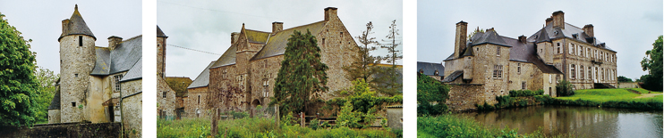 Châteaux et manoirs du Cotentin : Golleville, Magneville et la Bretonnière