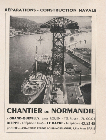 Les Chantiers de Normandie : l'aventure de la construction navale rouennaise de 1893 à 1986. (© Coll. Michel Croguennec)