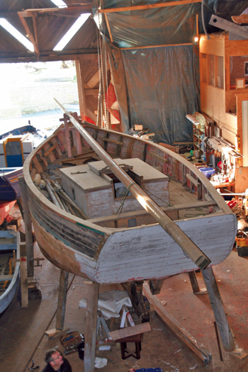 Le Croix de Lorraine, bateau de pêche traditionnel des côtes du Cotentin. (© Fondation du Patrimoine)