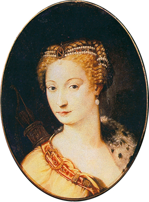 Portrait de Diane de Poitiers peint par Le Primatice (tableau exposé dans la salle des gardes). (Photo Alexandre Vernon © Patrimoine Normand.)