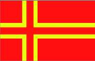 Drapeau normand à croix de Saint Olaf.