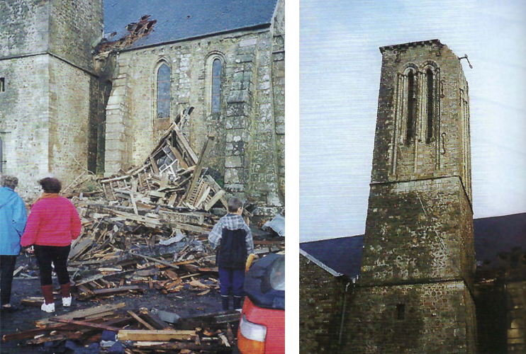 La nouvelle flèche de l'église Notre-Dame de Cenilly (50)