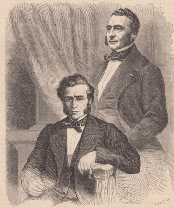 Les frères Pereire, dans Le Monde Illustré du 22 février 1863. (DR)