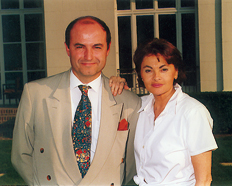 Georges Bernage et Ruda Dauphin (Directrice du Festival du cinéma américain pour les USA) à Deauville (© Eric Bruneval - Patrimoine Normand).