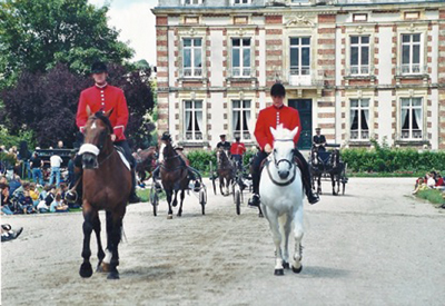 Le Haras national de Saint-Lô au temps de sa splendeur. Présentation des étalons au public. (© Thierry Georges Leprévost)