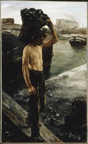 Henri Gervex, Le Quai de la Villette à Paris ou Le Coltineur de charbon, 1882, huile sur toile, Lille, Palais des Beaux-Arts. (© Lille Palais des Beaux-Arts)