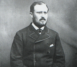 Portrait de Jules Morlent. Photographie originale sur plaque de verre, vers 1890. (Coll. MBG, fonds EM, don J. Lenglet.)
