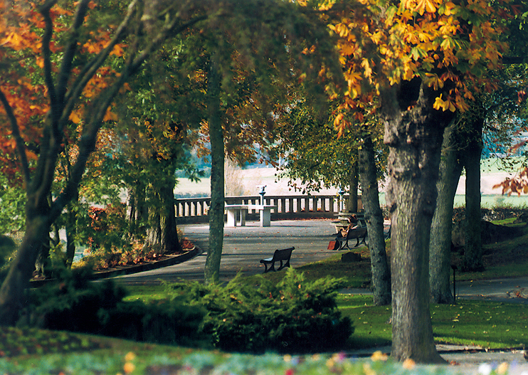 Le Jardin des Plantes constitue une visite incontournable à Avranches. Lieu de promenade agréable, il réunit en outre de nombreuses espèces de plantes et d’arbres anciens. Ce jardin fut créé à la place d’un couvent de Capucins disparu à la Révolution, pour les élèves de l’Ecole Centrale. A ne pas manquer, surtout par temps dégagé, le point de vue d’où l’on peut admirer le Mont Saint-Michel, et la côte, si l’on a de la chance, jusqu’à la pointe de Candale. (Photo Eric Bruneval © Patrimoine Normand.)