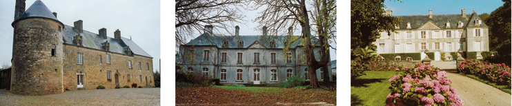 Manoir de Vains, le château de Grandval et le château de Courcy