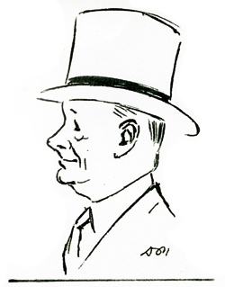 Caricature de Marcel Boussac. (© Gilbert Hamel)