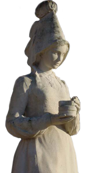 Statue de Marie Harel à Camembert (Photo Éric Bruneval © Patrimoine Normand).