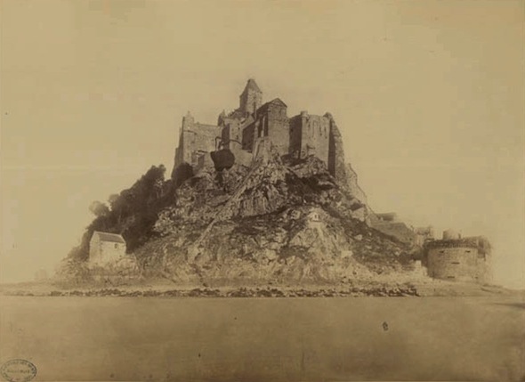 Vue générale du mont Saint-Michel. 1872 - Delmaet, Hyacinthe-César.