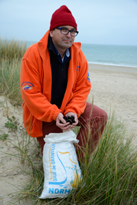 Loïc Maine, mytiliculteur à Bricqueville-sur-Mer : « Nos moules sont les plus musclées. » (© Jean-Luc Péchinot).