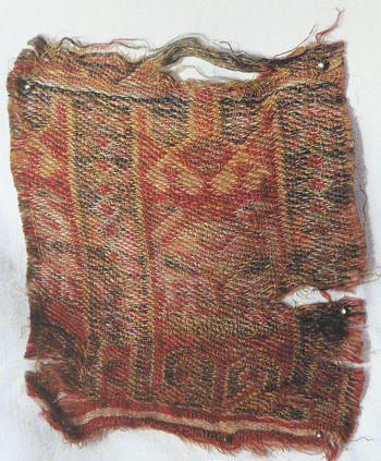 Savigny : fragment de tissu du Xe siècle, de fabrication espagnole, de 7 cm de hauteur sur 6,3 cm de largeur. (© CAOAM)