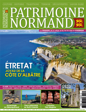 Patrimoine Normand n°128 (janvier-février-mars 2024). En kiosque à partir du 3 janvier 2024 - 100 pages. Magazine trimestriel.