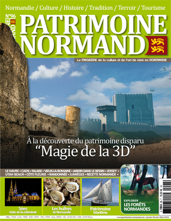 Patrimoine Normand n°96 (janvier-février-mars 2016). En kiosque à partir du 20 janvier 2016 - 108 pages. Magazine trimestriel.