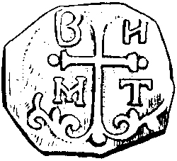 Autre monnaie attribuée à Bohemond Ier. Elle présente le buste de Saint Pierre, patron d’Antioche, sur une face et une croix pommetée au pied fleuronné accompagnée des quatre lettres BHMT sur l’autre face. (© Patrimoine Normand)