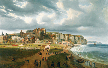 Vue de la plage de Dieppe, par Édouard Hostein, 1854. (© Château-Musée de Dieppe)