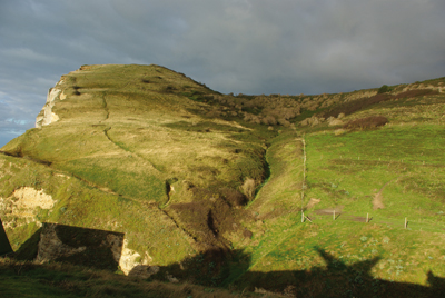 Le radar allemand se situait sur le versant nord dominant la valleuse de Bruneval. (© Stéphane William Gondoin)