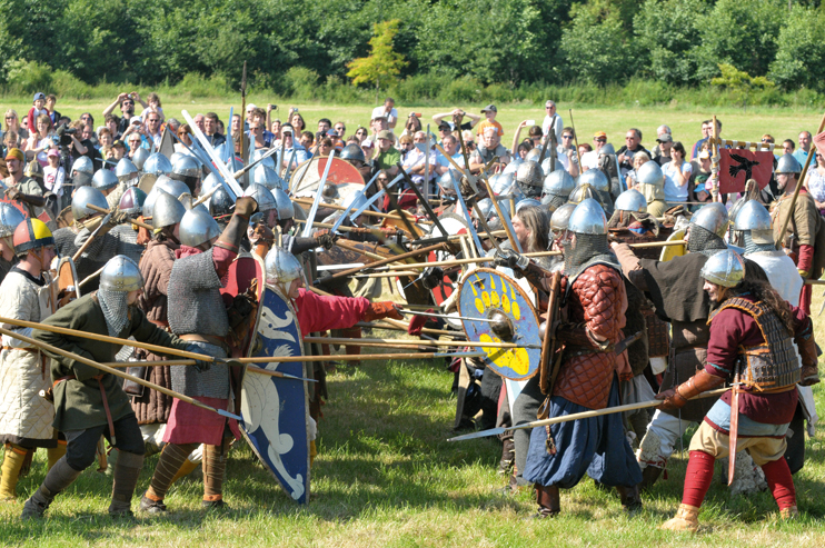 Reconstitution de la Bataille d'Hastings. (Photo Frédérick Coon © Patrimoine Normand)