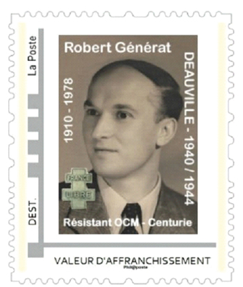 Timbre en hommage au résistant Robert Générat. (DR)