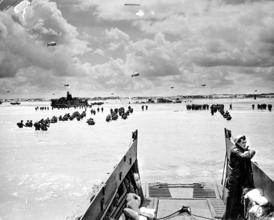 Débarquement à Utah Beach, le 6 juin 1944. (© Conseil régional de Basse-Normandie / National Archives USA)